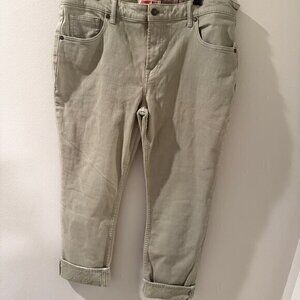 Johnny Was Women's 30 Embroidered Denim‎ Pants Cuffed Embroidered Boho Casual
